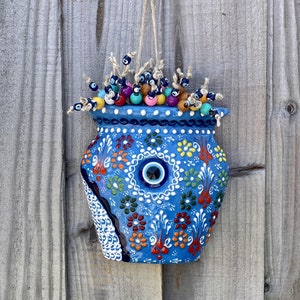 Hand Painted Garden Protector / Decorative Garden and Indoor Wall Hangings