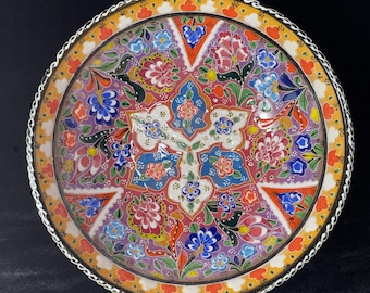 Frutero grande multicolor (26 cm) - Cuencos decorativos de cerámica pintados a mano