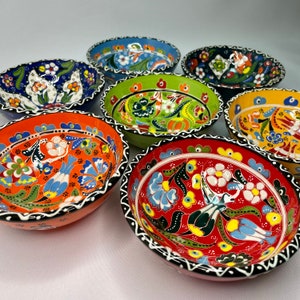Fairies’ Handmade Magical Bowls / Multicolor Decorative Turkish Ceramic Bowls, Unique Fairy Tale Gift