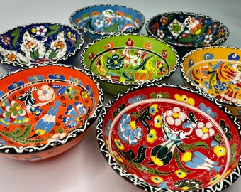 Fairies’ Handmade Magical Bowls / Multicolor Decorative Turkish Ceramic Bowls, Unique Fairy Tale Gift