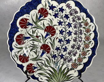 Decorative Ceramic Plate (10" -25cm) - Hand Painted Wall Hanging Plate