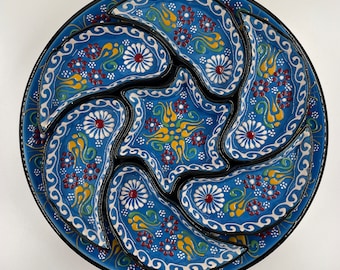 Hand Painted 7+1 Dipping Set - Mezze & Tapas Serving Set