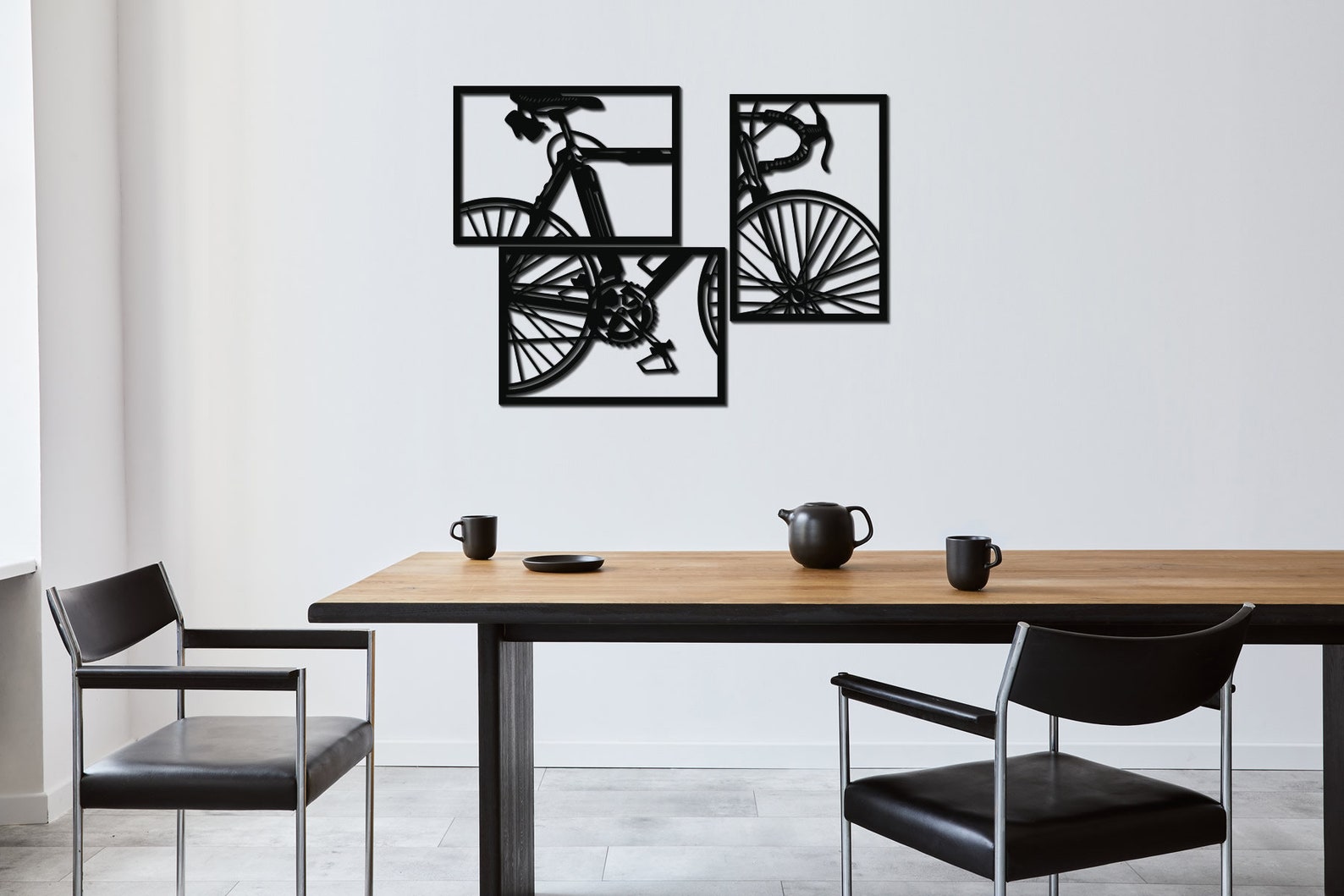 Bicycle Set of 3 Wooden Wall Art Decor | Etsy