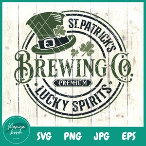 St. Patricks Brewing Co. SVG / Giorno di San Patrizio Svg / Divertente St Patricks Svg / Lucky Clover Svg / Lucky Svg / Irish Svg