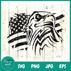 Eagle through Flag SVG | Eagle With Flag Svg | American Eagle Svg | American Flag Svg | 4th Of July Svg | Patriotic Svg