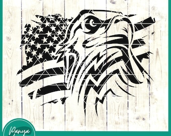 Adelaar door vlag SVG | Adelaar met vlag Svg | Amerikaanse adelaar SVG | Amerikaanse vlag SVG | 4 juli SVG | Patriottische SVG