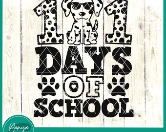 101 Days of School Dalmatian Dog SVG | 101 Days of School | Survived 101 Days | Kindergarten Svg | Preschool Svg | 101 Days Svg | School Svg