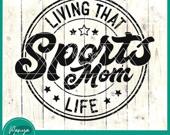 Leven dat sport moeder leven SVG | Cheer Mom Cadeaus Idee | Baller bezig met het opvoeden | Sport Mama Svg | Cadeau voor mama | Speldagen Svg | Sport SVG