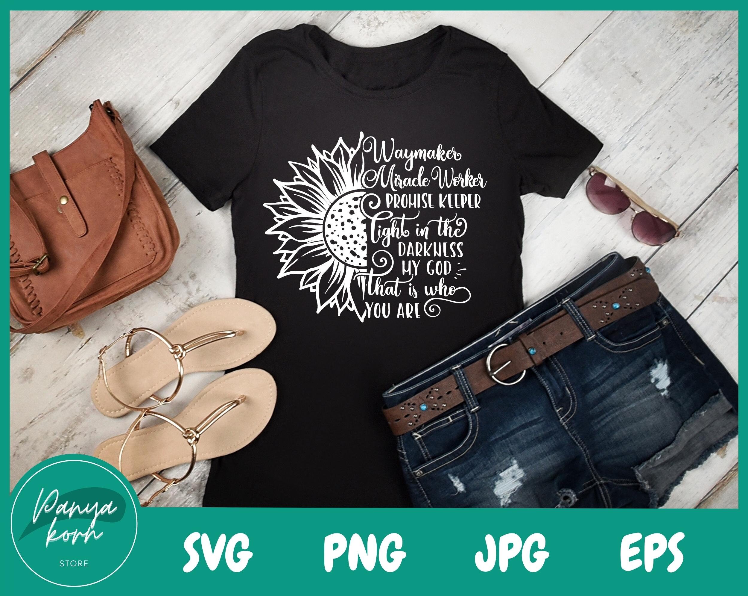 Waymaker Miracle Worker Sunflower SVG | Christian Quote | Waymaker Svg ...