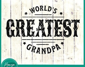 World's Greatest Grandpa SVG | Worlds Best Dad | Grandpa Svg | Father's Day Gift | Farther's Birthday | Family Svg | Vintage Svg | Retro Svg