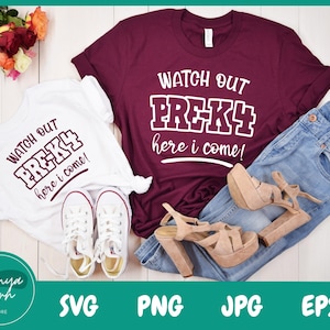 Watch Out Pre-k Here I Come SVG | Kindergarten Graduation Svg | First ...