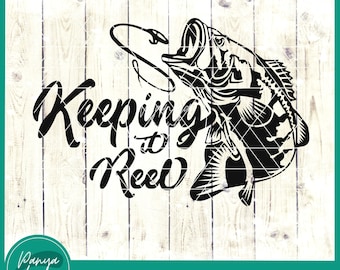 Keeping it Reel SVG | Fishing Hook Svg | Reel Cool Svg | Fishing Svg | Father&#39;s day - File for Cricut