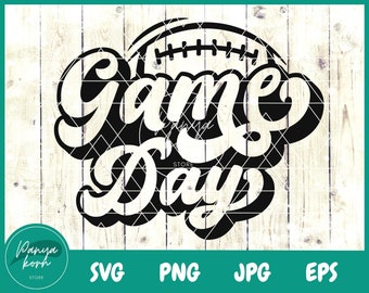 試合日 SVG | フットボール シャツ SVG | 試合日雰囲気 SVG | フットボール シーズン SVG | フットボール SVG - Cricut 用ファイル