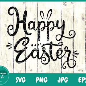 Frohe Ostern SVG | Niedliche Osterhase | Kinder Ostern Svg | Mädchen Ostershirt Svg | Datei für Cricut & Silhouette