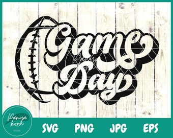 試合日 SVG | フットボール シャツ SVG | 試合日雰囲気 SVG | フットボール シーズン SVG | フットボール SVG - Cricut 用ファイル