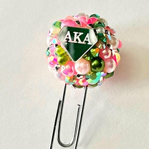 Alpha Kappa Alpha aka sorority Inspired AKA Sorority gift College Sorority Pledge gift AKA gift AKA Sorority Pink Bookmark Pink Stationery