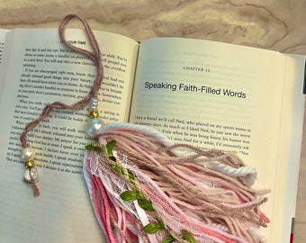 Handmade Tassel Bookmark Journal Accessory Planner Clip Bookmarking Stationery Tassel Bookmark Planner Accessory Beaded  Ribbon Bookmark