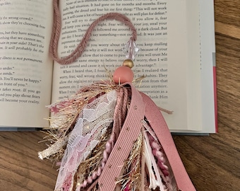 Handmade Tassel Bookmark Journal Accessory Planner Clip Bookmarking Stationery Tassel Bookmark Planner Accessory Beaded  Ribbon Bookmark