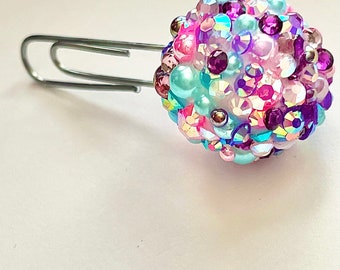 Bedazzle Bookmark Page Clip Jeweled Planner Clip Glam  Junk Journal Page Keeper Junk Journal Accessory Bookmark