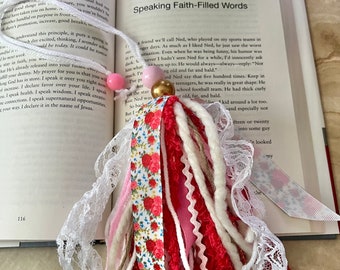 Handmade Tassel Bookmark Journal Accessory Planner Clip Bookmarking Stationery Tassel Bookmark Planner Accessory Beaded  Ribbon Bookmark