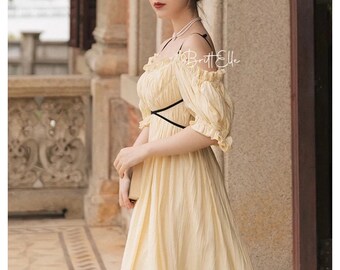 off the shoulder victorian dress