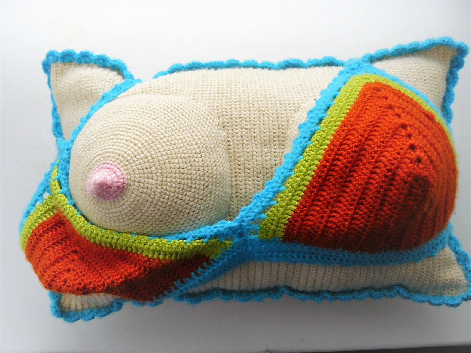 Knitted pillow boobs Etsy