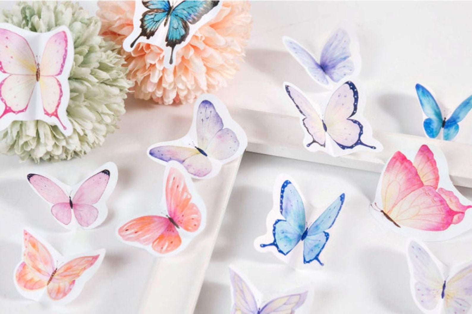 46 PCS Butterfly Stickers Butterfly Sticker for Journal Etsy