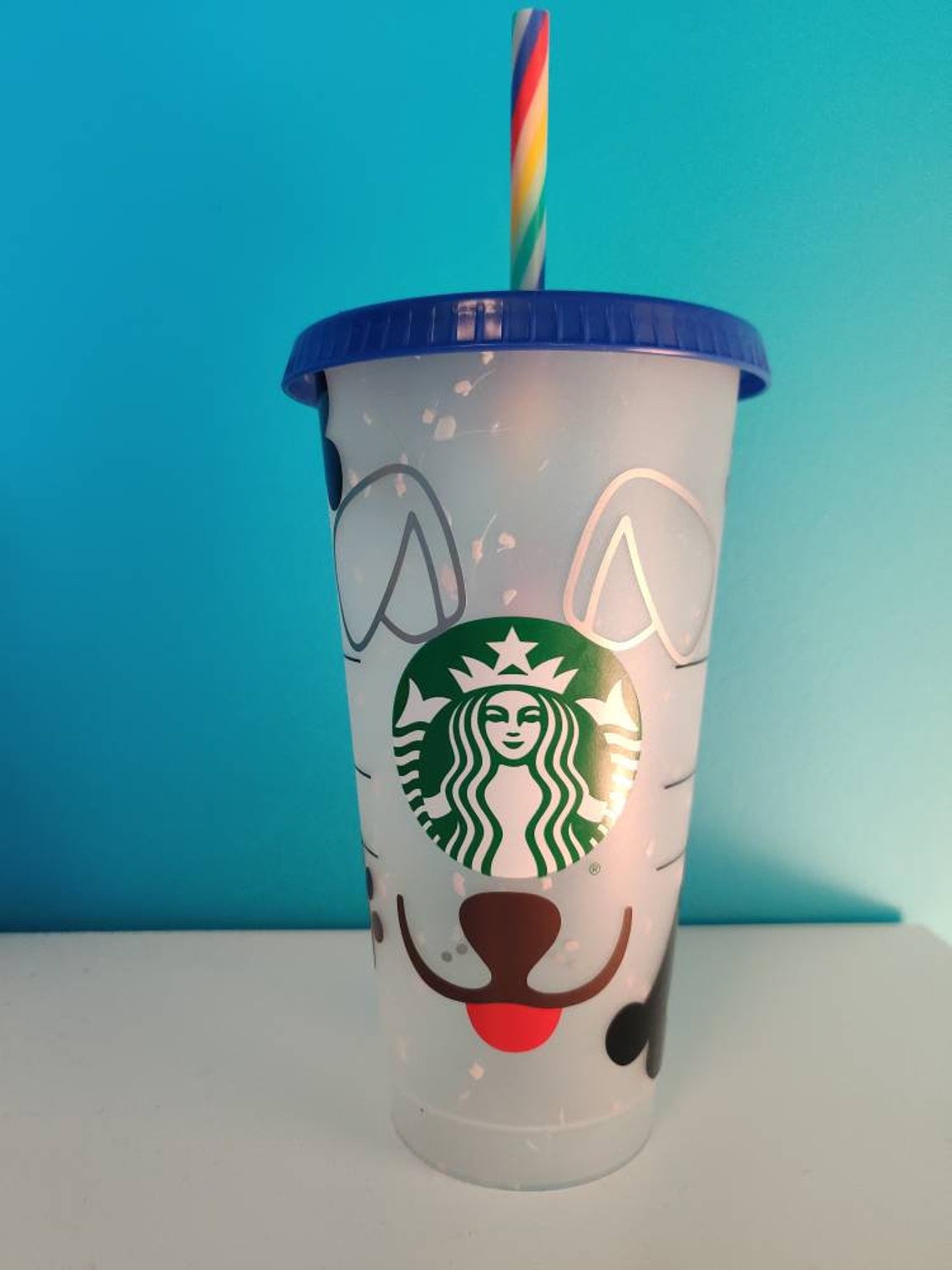 Puppy Starbucks Cold Cup Etsy