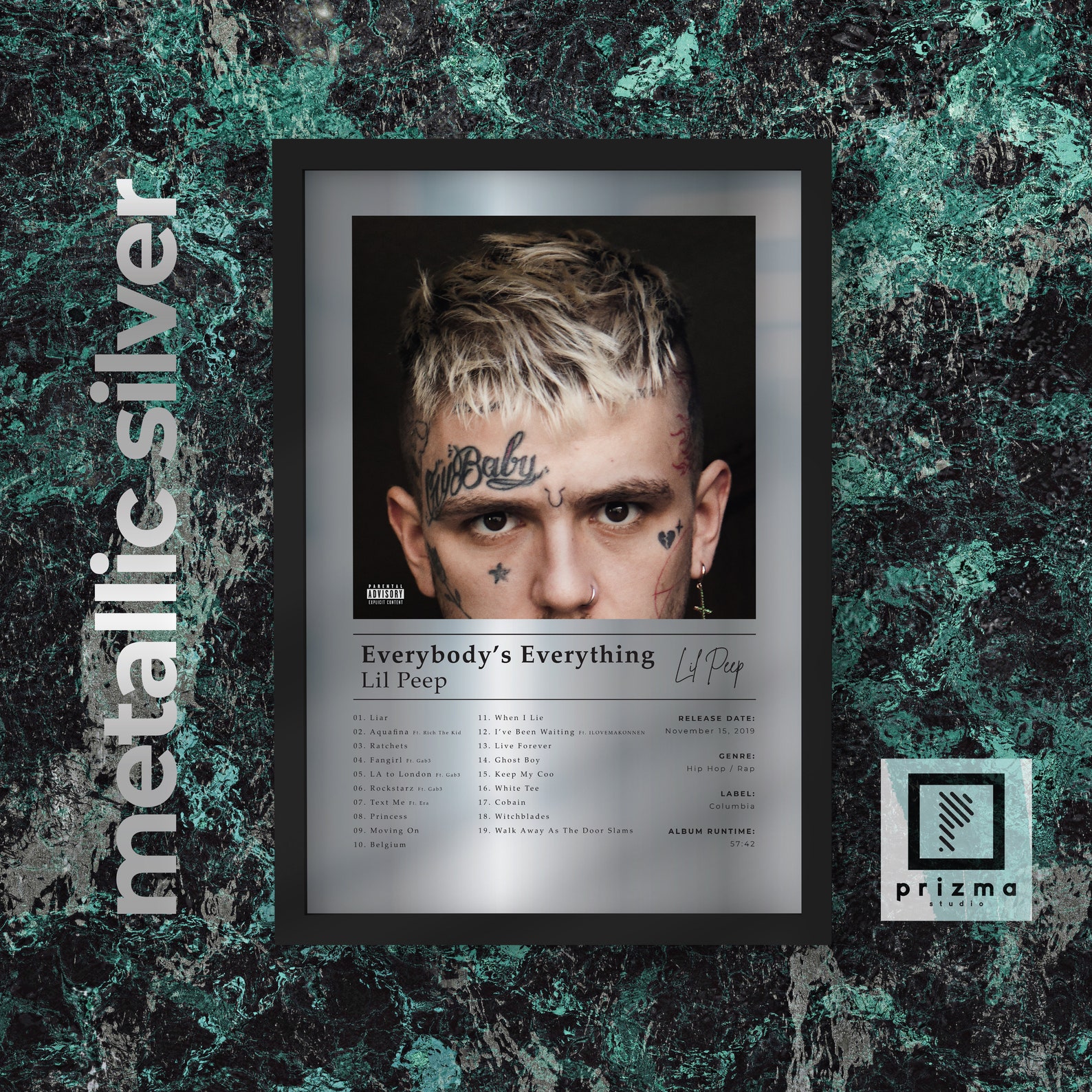 Lil Peep Poster Everybodys Everything Album Cover Poster Etsy