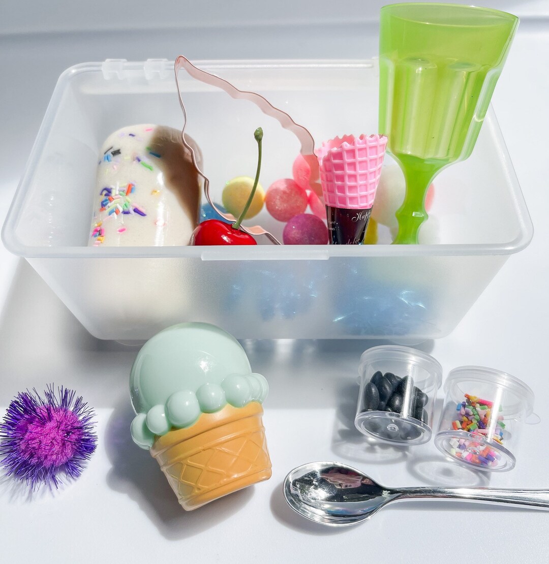 Ice Cream Shoppe Midi Size Sensory Play Dough Kit| Montessori Toys ...
