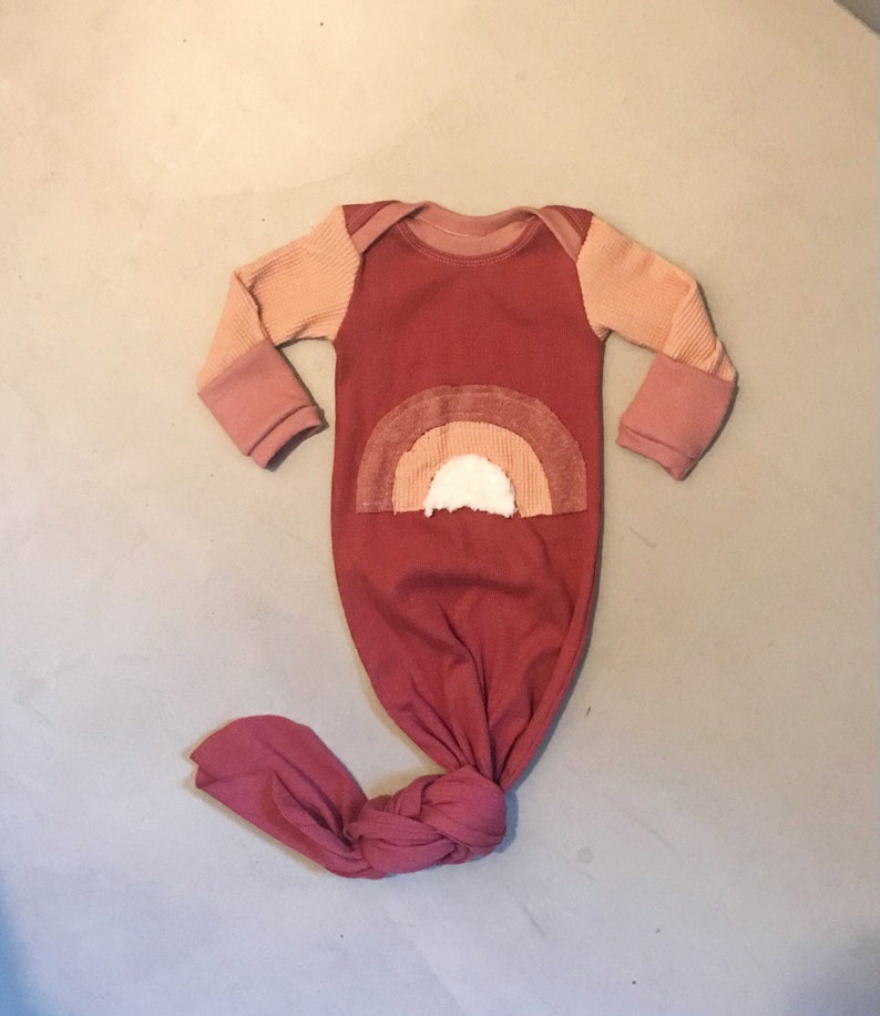 Knotted baby gown 0-3 months Coming Home Outfit