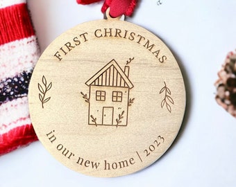 New Home Ornament, 2023 Ornament, First Home, Housewarming Gift, Home Owner, First Christmas in New home, Modern christmas ornament, home