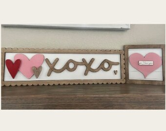 Valentine's Day Signs, Xoxo, Valentine's Decor, Heart Sign, PS I love you, farmhouse valentines, vintage valentine, love decor, Xoxo Sign