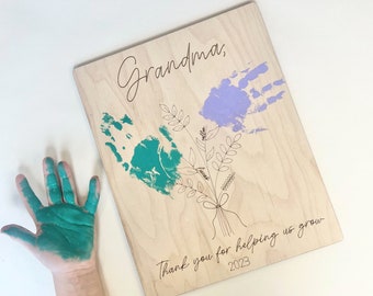 Kids Handprint Gift, Flowers for Grandma, Flowers for Mom, Grandma Gifts, Kids Handprint,  Mother's Day gift, Teacher Gift from kids 2024