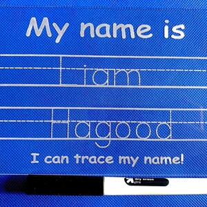 My Name Tracing Board, Tracing Name, I can trace my name, learning board, acrylic tracing board for kids, My name board, dry erase tracing image 1