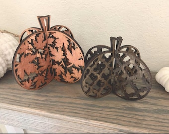 Standing Pumpkins, 3D Pumpkin, Farmhouse Fall Decor, Wooden Home Decor, Fall Decor, Pumpkin Decor, Wood Pumpkins, Table Centerpieces, Fall