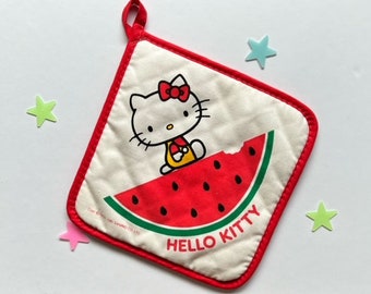 Hello Kitty Pot Holder - Vintage Sanrio, Cute Kitchen Decor!