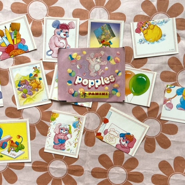 Unopened Packet Vintage (1987) Panini Popples Stickers with Bonus Stickers!