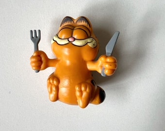 Garfield Figurine Vintage PVC Mini Figure, 1980s Toys!