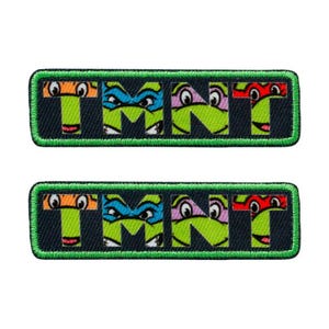 TMNT, Teenage Mutant Ninja Turtles©, Turtles Logo, Bügelbild, Aufnäher, Applikation, Patches, Flicken, Lizenzware