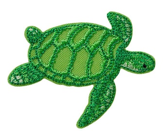 Schildkröte, Turtle, Bügelbild, Aufnäher, Applikation, Patches, Tiere