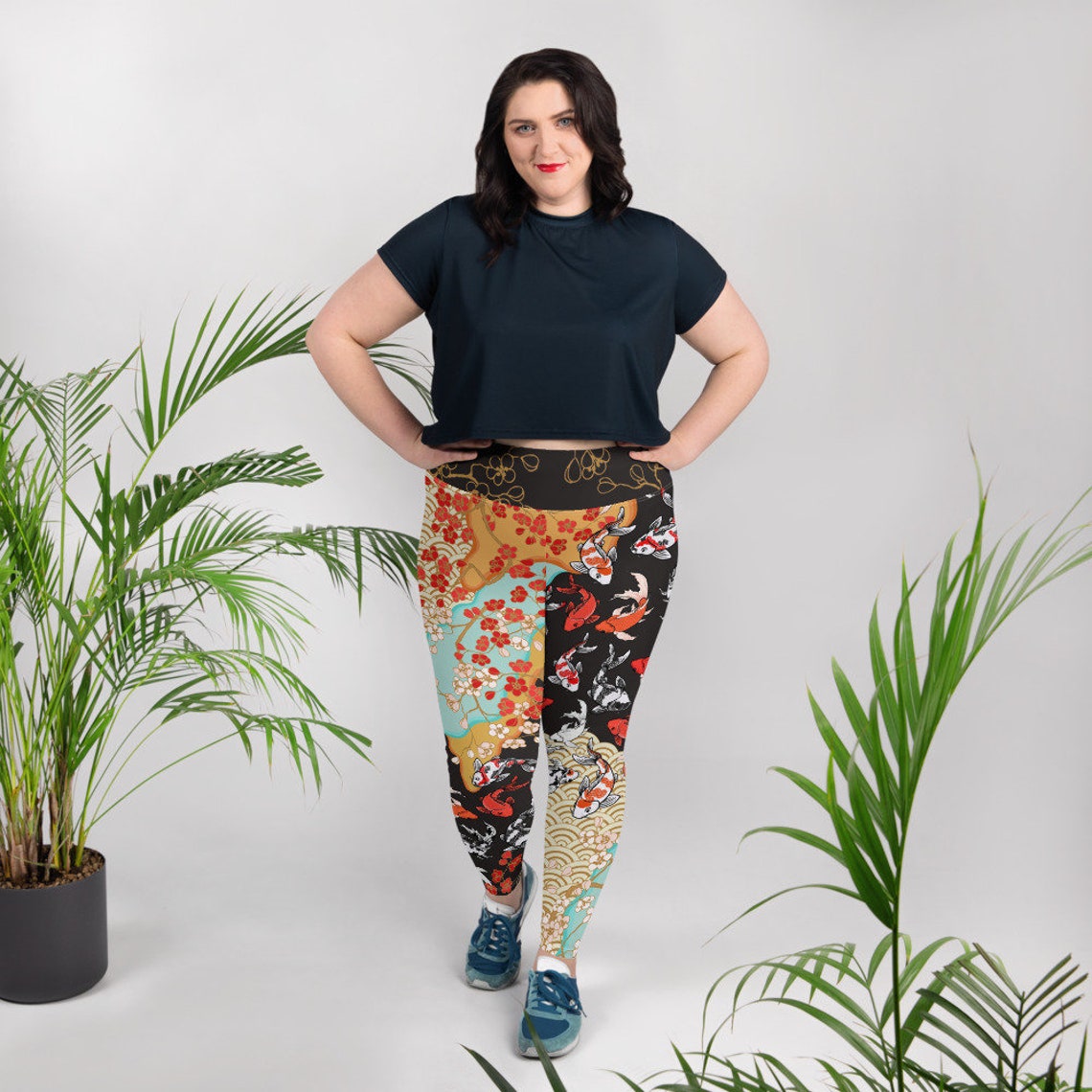 Leggings Japan Patchwork Plus Size Etsy