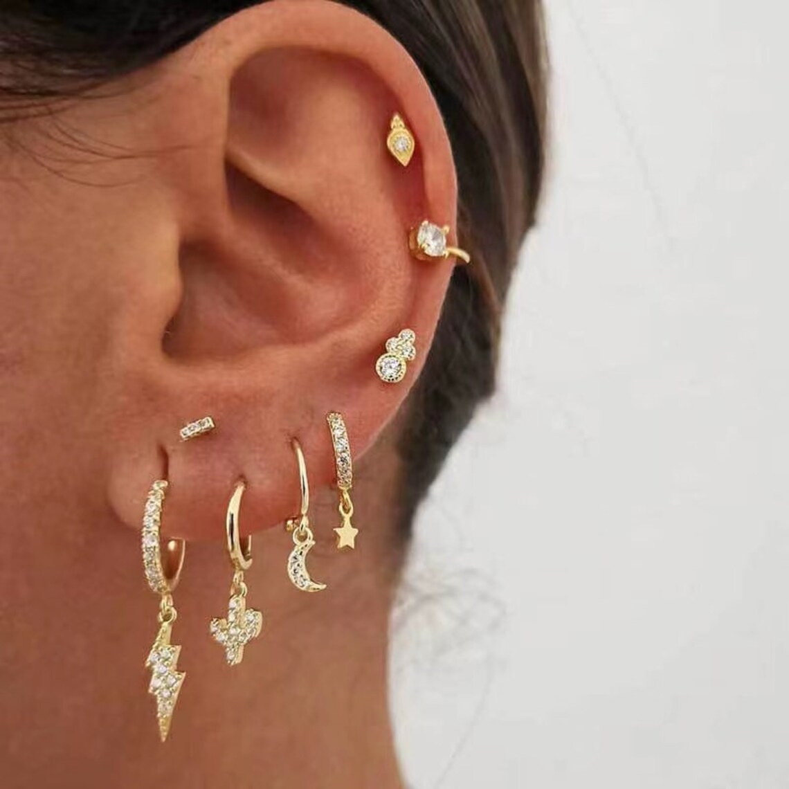 Gold conch hoop earring Clearance