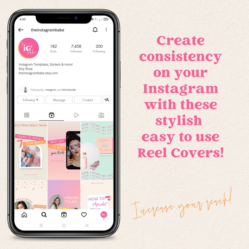 Instagram Reel Cover Templates for Content Creators Canva - Etsy