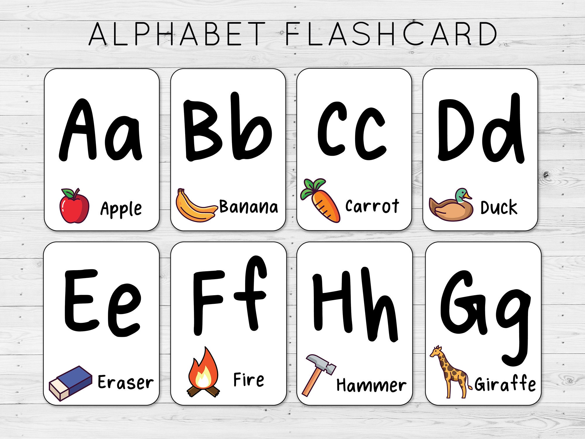 Alphabet Cards for Toddlers Preschool or Kindergarten Learn | Etsy