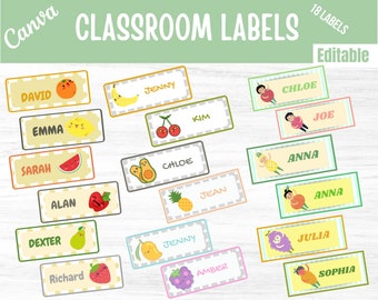 Student Poster Editable| Classroom Organization Labels| Student Name Tags| Classroom Name Tags| Student Labels| Editable Name Tags