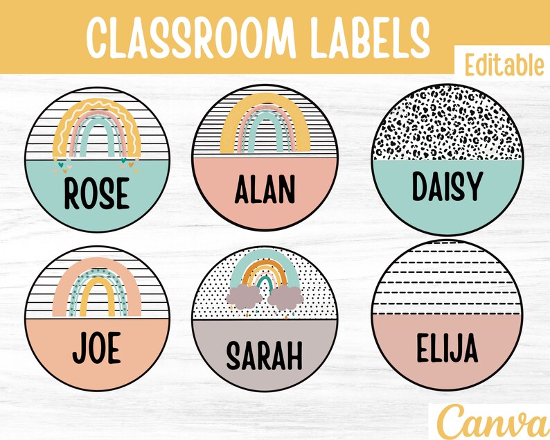 Classroom Desk Label Student Name Plates Student Poster Etsy