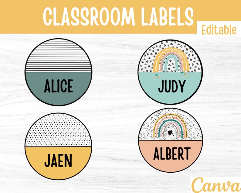 Classroom Desk Label Student Name Plates Student Poster Etsy
