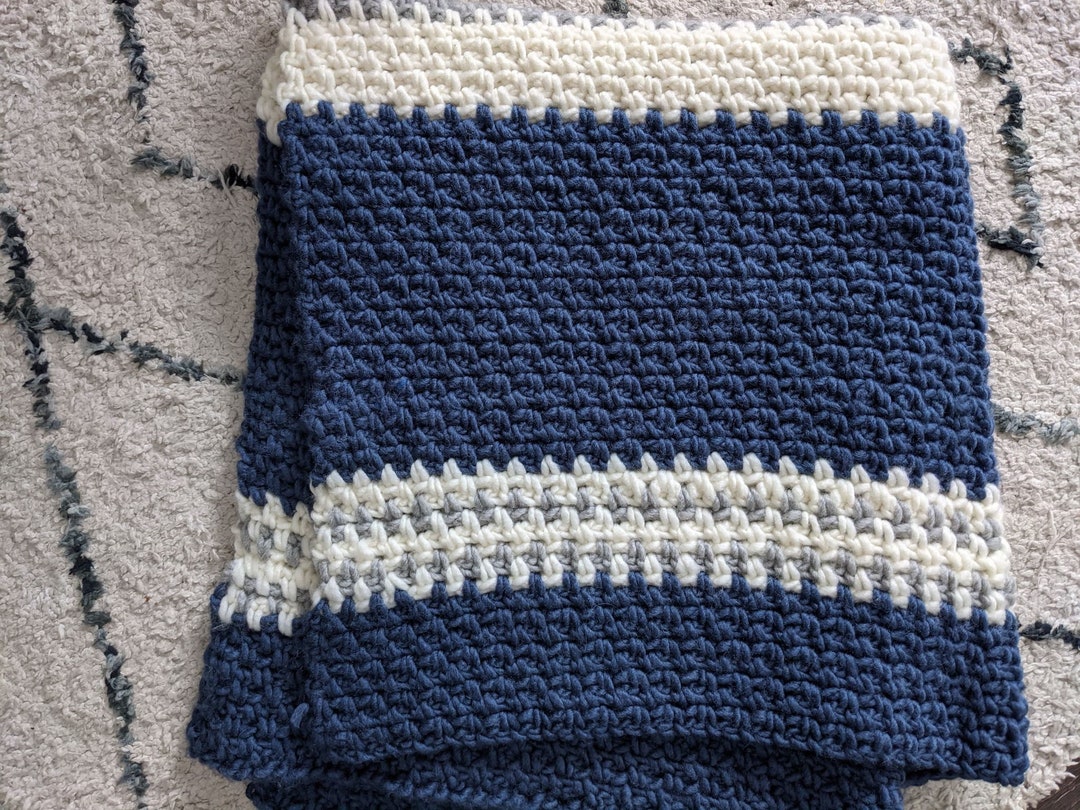 Beginner Friendly Crochet Pattern Cozy Winter Blues Lap Blanket
