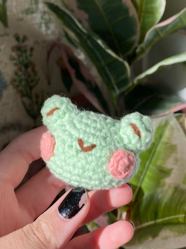 Crochet Frog Keychain Handmade Amigurumi Etsy